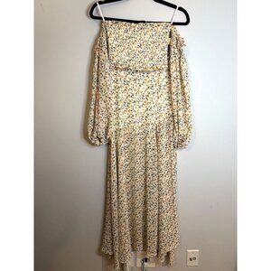 Seven Wonders Yellow and White Floral Crop Top and Maxi Skirt Set Size XS [jb]
